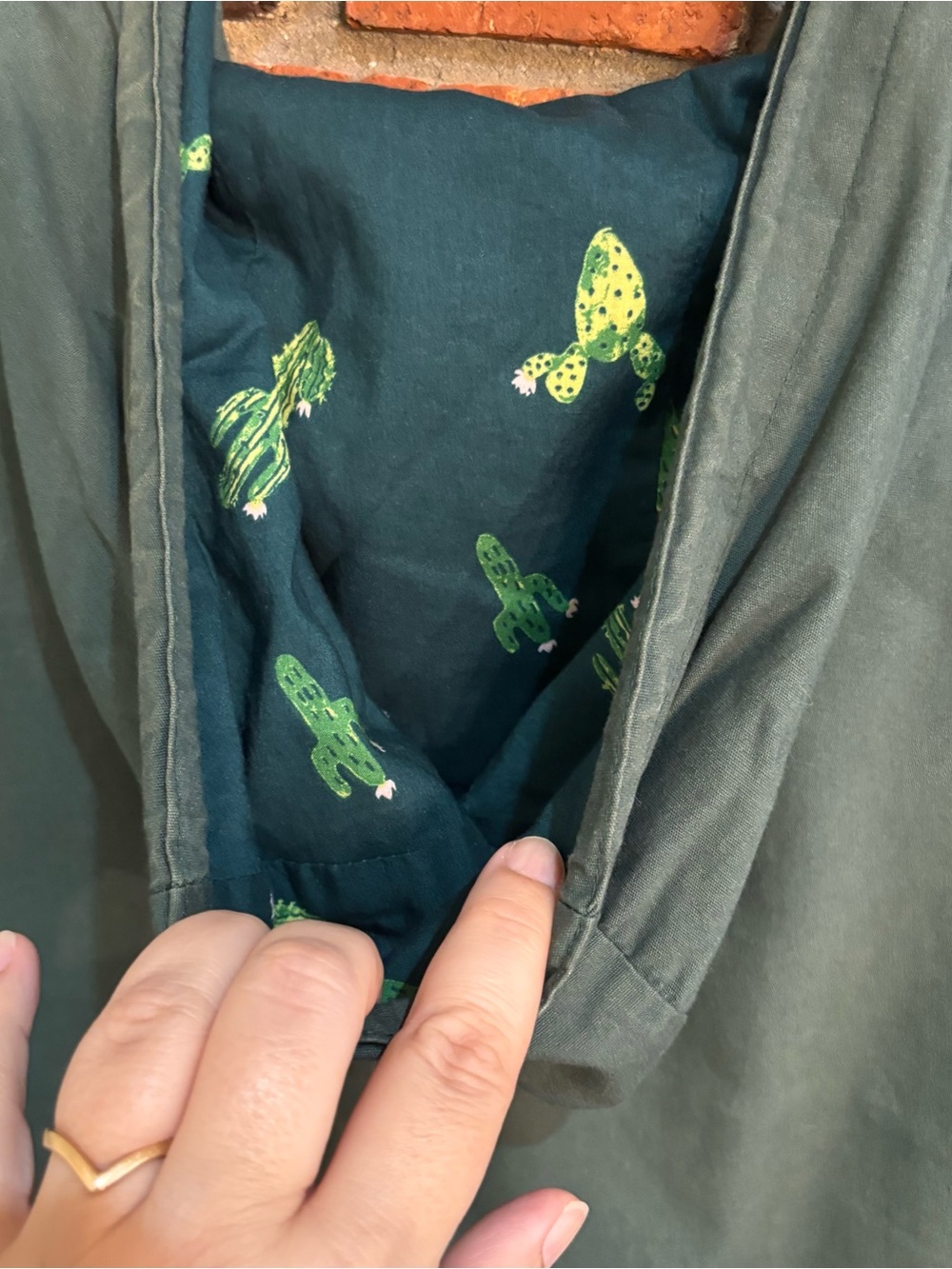 Modcloth womens hooded utility anorak jacket olive green XL - Picture 8 of 8